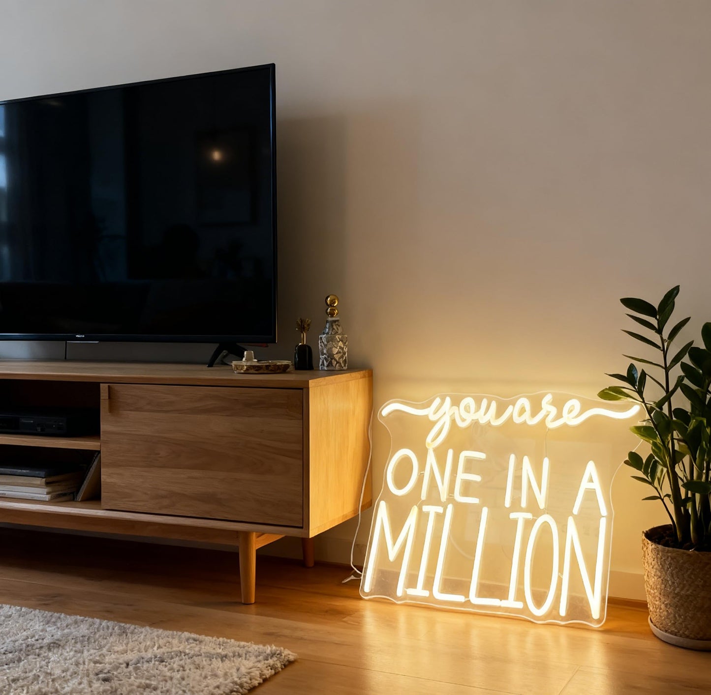 You Are One in a Million Neon Sign - USB Powered Dimmable Neon Light for Bedroom Living Room Home Decor Cafe Bar Party Wall Table Art Decorations Gift for Teen Girls Adults 16.7 x 12.2 In