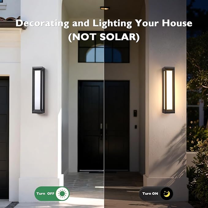 Outdoor Wall Lights 26" Waterproof Modern Porch Light 3000K Large Outdoor Sconces Wall Lighting Long Sconce Exterior Lighting Fixtures Wall Mount for Front Porch Outside House Garage Patio
