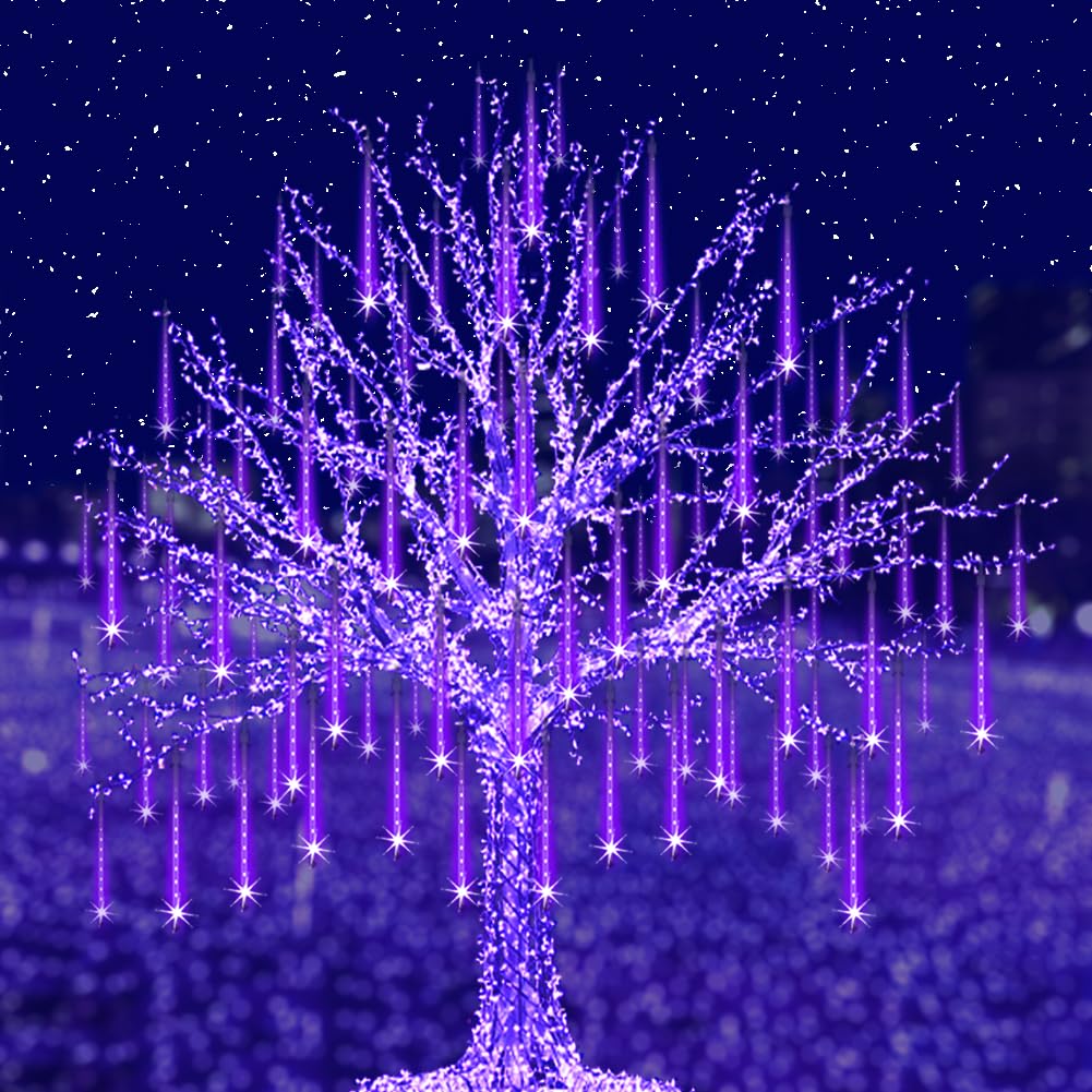 Adecorty Halloween Lights Outdoor, Purple Halloween Decorations, UL Plug