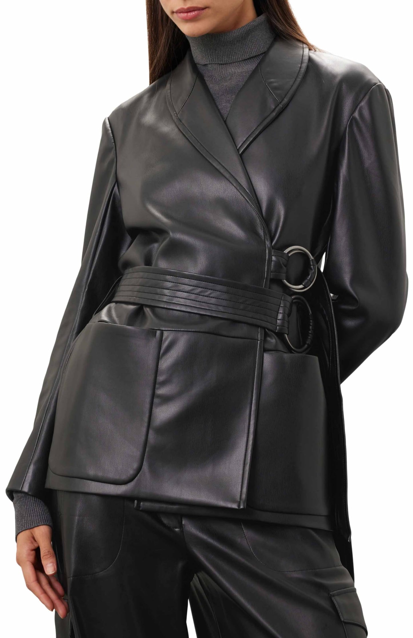 Eudon Choi Collective RTR Design Collective BELTED LEATHER JACKET
