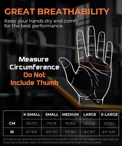 sunnex Gym Gloves for Men & Women - Breathable Weight Lifting Gloves with High-Grip Silicone Padding, Fingerless Workout Gloves for Cycling, Rowing, Pull Ups & Strength Training (Black, Small)