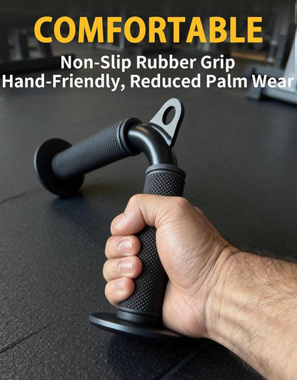 Fit4Fun Tricep V Bar Cable Attachment, Non-Slip Rubber Grip Tricep Bar for Gym Cable Machine, Tricep Pull Down Attachment for Arm Training