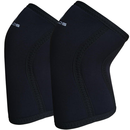 AEOLOS Knee Sleeves (1 Pair)，7mm Compression Knee Braces for Heavy-Lifting,Squats,Gym and Other Sports(Large,22Black4)