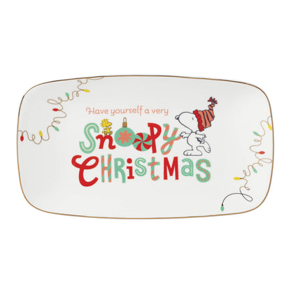 Lenox 896636 Snoopy Christmas Hors Doeuvres Tray