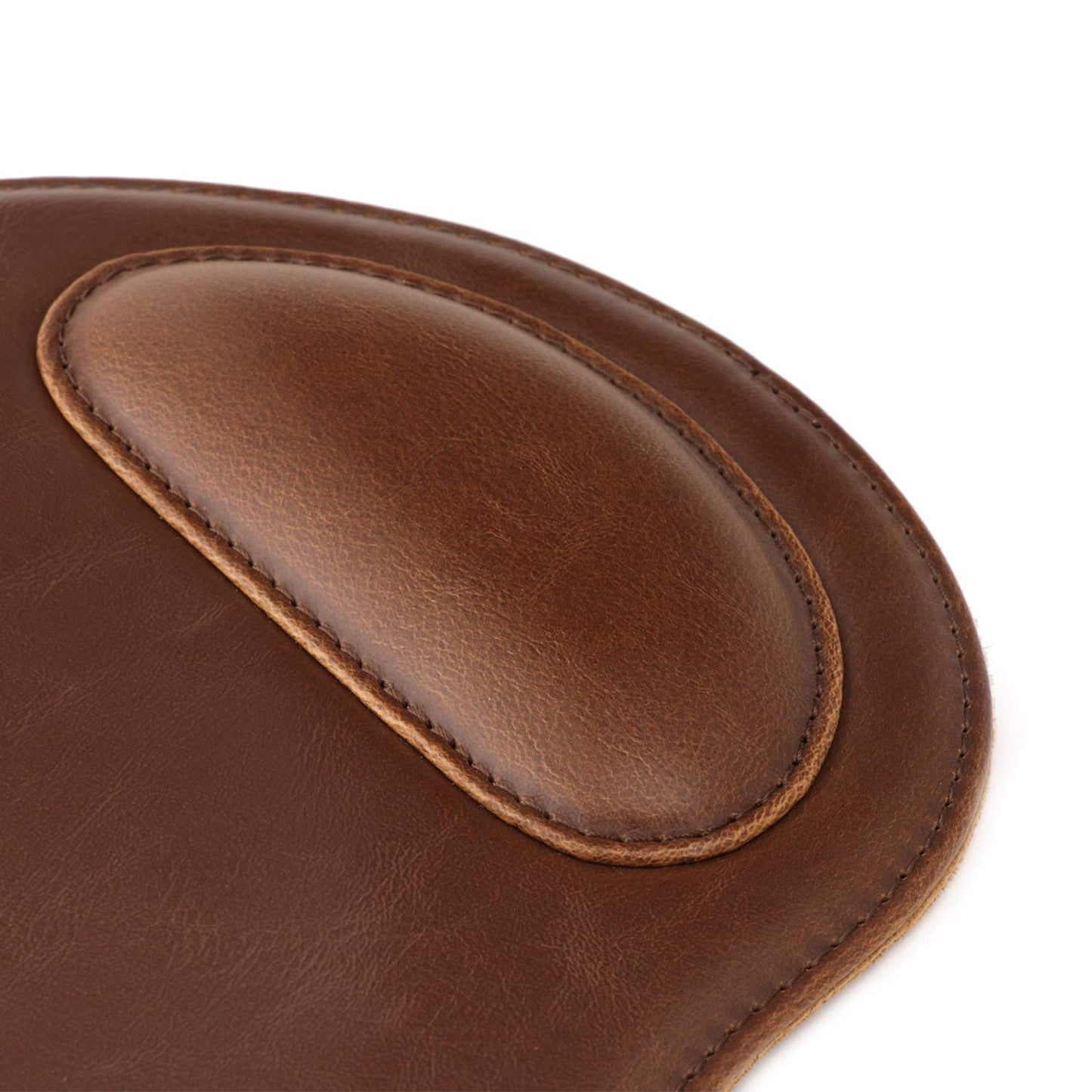 Londo PU Leather Oval Shape Non-Slip Mousepad with Wrist Rest Support, Waterproof Surface, Comfort Memory Foam, Light Ergonomic Design Mouse Pad for Laptop, Desktop
