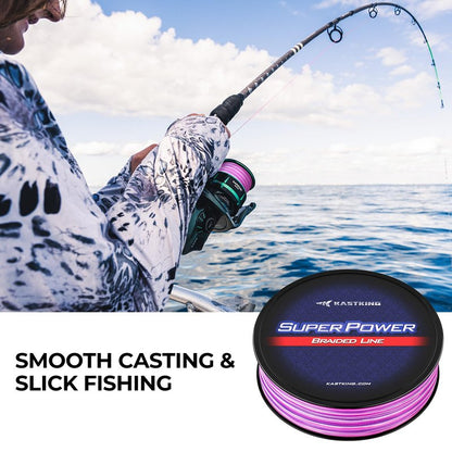 KastKing Superpower Braided Fishing Line, Red, 8LB, 150 Yds