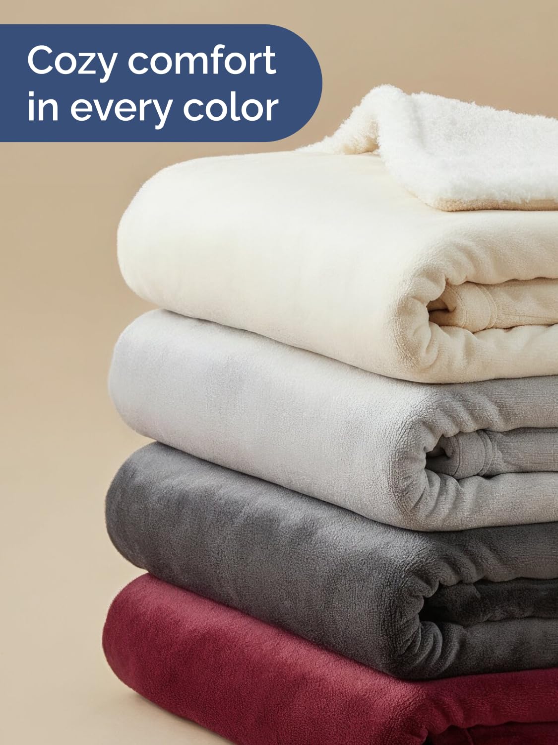 Sherpa Fleece Blanket Throw Size - Reversible Sherpa Fleece Throw Blanket - Super Soft Double Sided for Bed, Sofa, Couch - Thick, Warm, Plush - Luxurious Bedding for Winter - Pink Checkered, 50" x 60"