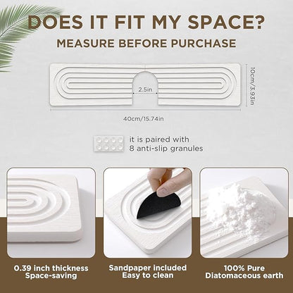 Faucet Mat for Kitchen Sink, Diatomite Stone Drying Sink Protectors, Bathroom