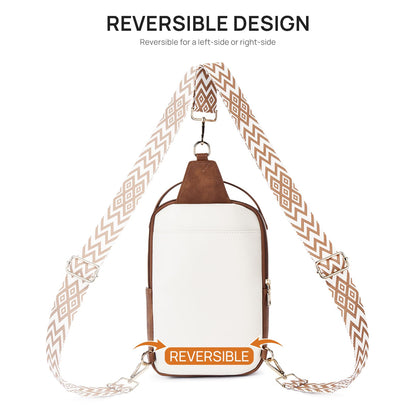 Telena Crossbody Sling Bags for Women, PU Leather Fanny Packs Cross Body Bag for Woman