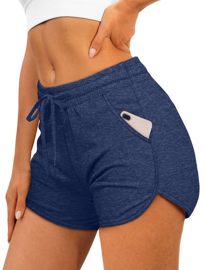 Aloodor Womens Yoga Shorts for Summer Gym Athletic Running Short Pants S