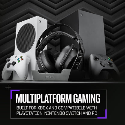 RIG 900 MAX Universal Dual Wireless Gaming Headset with Bluetooth for Xbox, PlayStation, Nintendo Switch, PC, Android, iPhone - Multi-Function Charging Base - 60 Hours Battery - Dolby Atmos 3D Audio