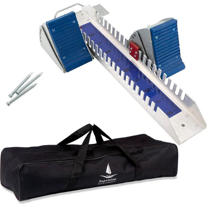 Supvision Starting Block Track Field with Carry Bag Multi-Function Starting Blocks for Sprinting 6 Angle Adjustable Aluminum Running Blocks Suitable for Athletics Plastic Runway Cinder