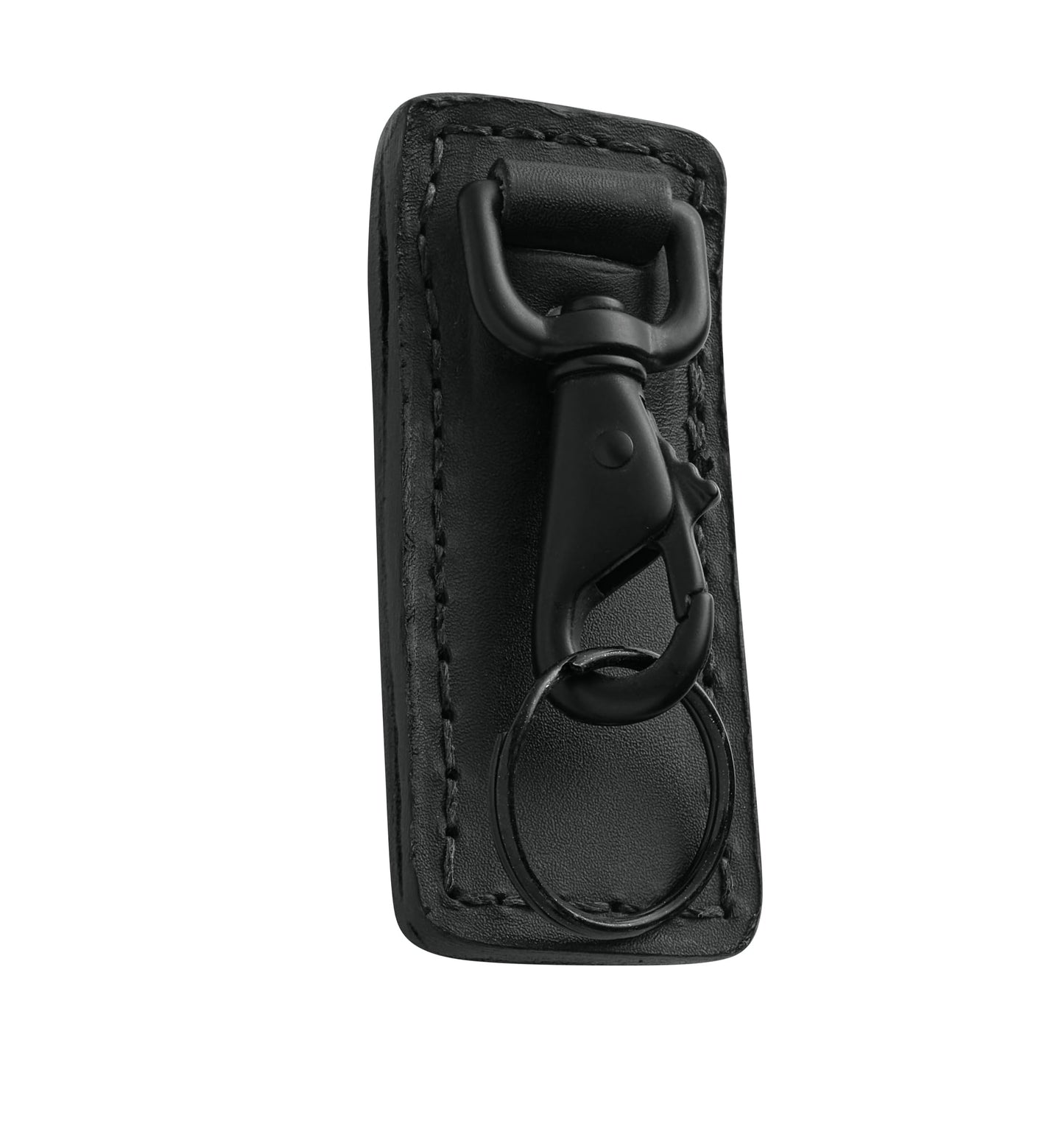 JAY-PEE Genuine Leather Key Ring Holder with Steel Belt Clip – Comfort-Backed Highride Keyring Fits 2.25″ Duty Belts