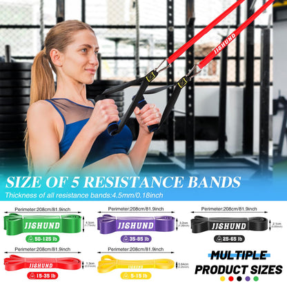 Resistance Bands Set, Pull Up Assistance Bands Pull Up Bands Exercise Bands for Men Women, Workout Bands for Working Out, Muscle Strength Training, Body Stretching