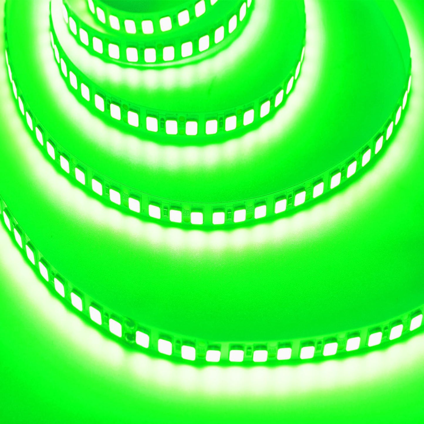 HAASHADA LED Lights Strips, Super Bright DC12V 5m/16.4ft 15000LM SMD5054 (5050 Upgraded) 600 LEDs Strip Lights, Dimmable Flexible LED Ribbon Tape Strips, Non-Waterproof Green