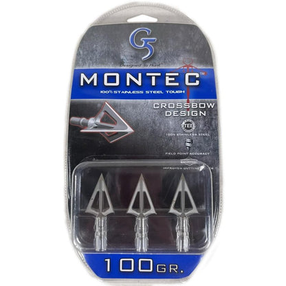G5 Outdoors Montec Crossbow Broadheads (3-Pack), 100 Grain