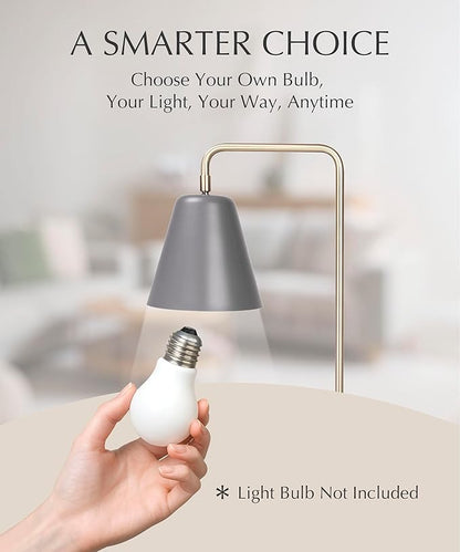 HarvestLand Steady Brass Desk Lamp – Industrial Table Lamp with Solid Base, Lamp for nightstand, Desk Lamp Home Office and Bedside Table Lamp, Modern Reading Lamp