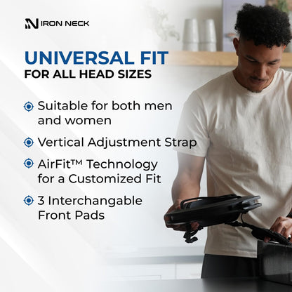 Iron Neck 3.0 Pro, Rehab Kit Bundle, Advanced 360° Neck Trainer and Resistance Bands for Working Out, Rehabilitation, Pain Relief and Posture Correction