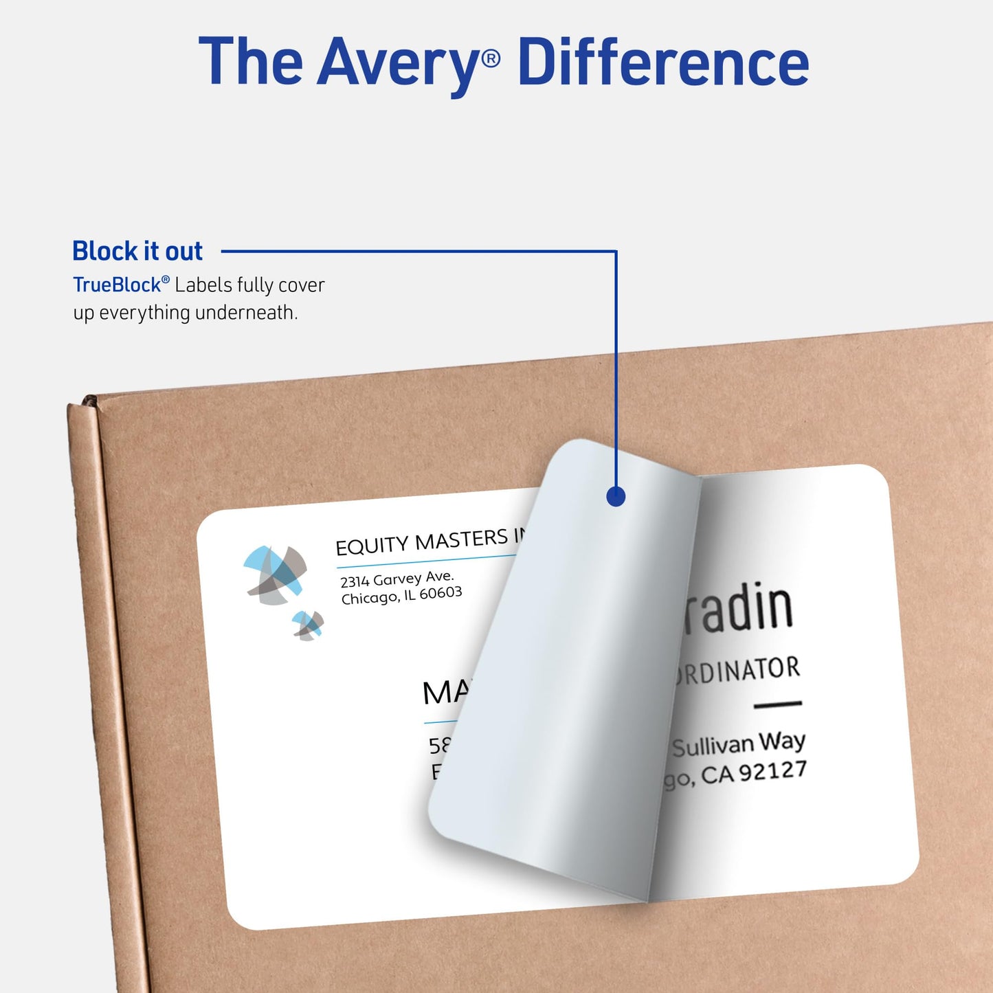 Avery Full-Sheet Printable Shipping Labels, 8.5" x 11" Customizable Stickers, White, 100 Blank Mailing Labels, Great for Mailing, Shipping, Organizing, and More (5165)