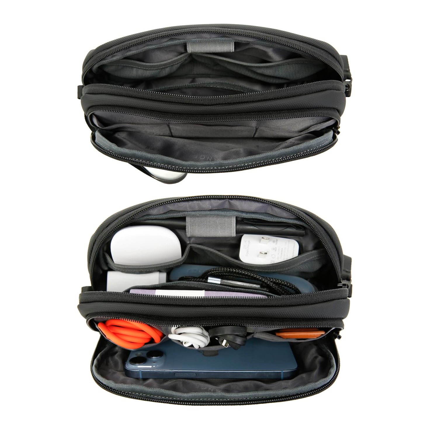 BANGE Electronics Organizer Travel Case, Water Resistant Travel Bag, Tech Pouch Accessories Organizer for Cable,Cord, Phone, Cables, USB Flash Drive, Daily Items