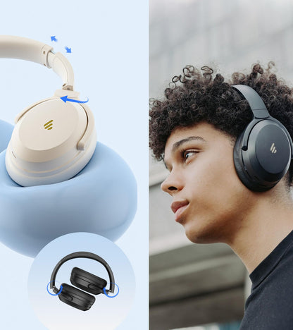 Edifier WH700NB Pro Wireless Over-Ear Headphones with Active Noise Cancellation, Hi-Res Audio, Bluetooth V5.4, Multi-Point Connection, Al Clear Calls, Fast Charging, Foldable (Black)