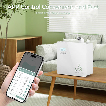 2025 Upgraded 3500 Sq.Ft Smart Scent Machine - HVAC System, Whole House Aroma & Hotel Collection Diffuser, Waterless Essential Oil Diffuser for Home, Office, 600ML Capacity, Cold Air Tech (White)
