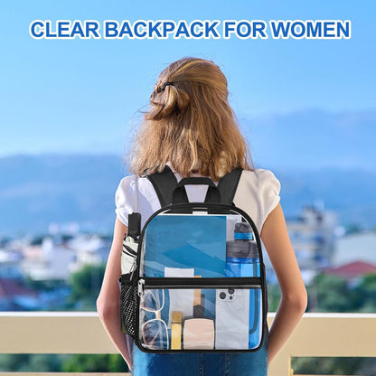 Oraben Clear Backpack for Stadium Events Clear Bag Small Stadium Backpack Waterproof 12x6x12 for Women Men Adult Concert Sports