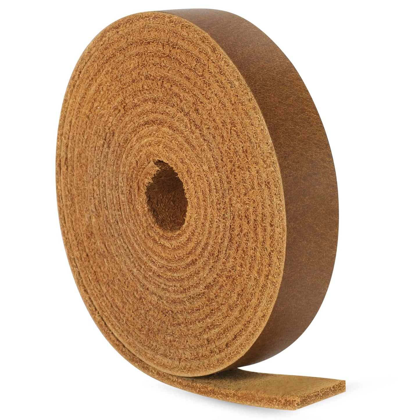 Ringsun 1/2 Inch Wide Flat Leather Straps for Crafts, Full Grain Leather Strips Cord String for Crafts, Tooling (2mm Thick 72.5 Inches Long Bourbon Brown)