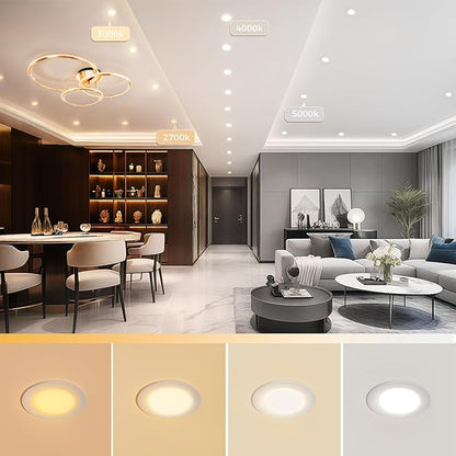 YGS-Tech 2 Inch LED Recessed Lighting, Dimmable Downlight 3W(35W Halogen Equivalent), CRI80, 2700K Ultra Warm White Ceiling Light with LED Driver (16 Pack)