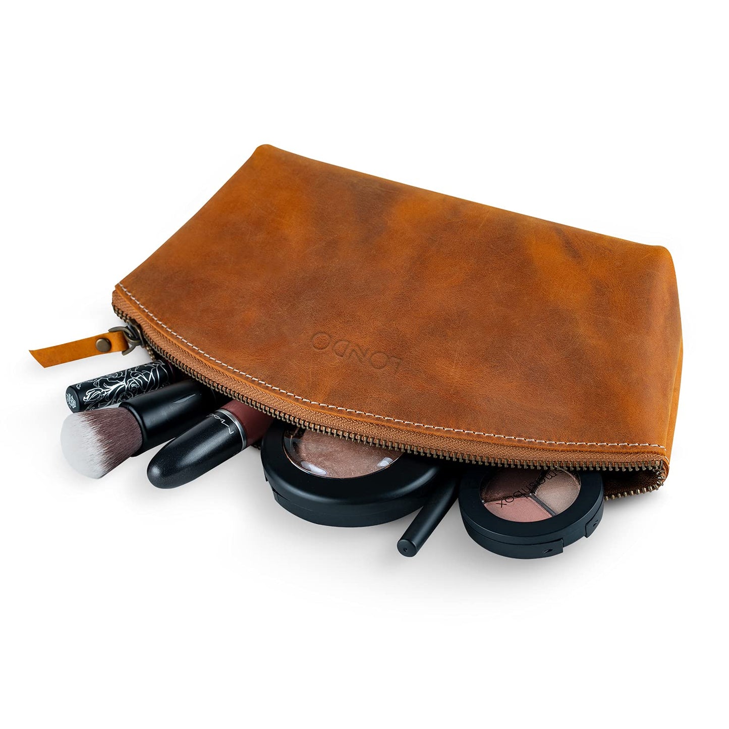 Londo Genuine Leather Versatile Gondola Style Handbag - Cosmetic, Toiletry, Makeup, Shaving Organizer Bag - Dopp Kits - Unisex