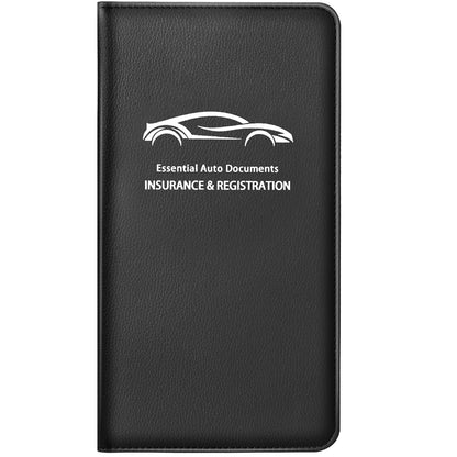 Giftguys Car Insurance and Registration Card Holder | for BMW Ford Tesla Cadillac All Cars | Store Cards, ID License & Essential Documents | Premium Leather with Magnetic Closure