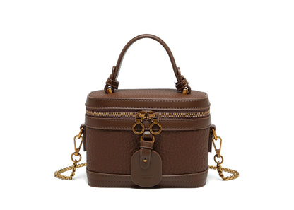 RTPRTP Small Crossbody Bag for Women, Mini Shoulder Handbag with Chain Strap, Brown Fashion Purse for Travel and Daily Use