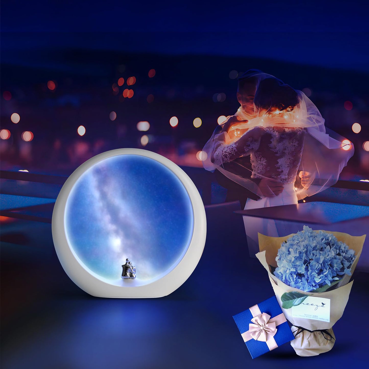mamre Gorgeous Milky Way Lamp Home Decor Galaxy Night Light Anniversary Valentine’s Day Christmas Birthday Gift for Him/Her