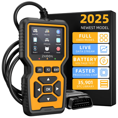ZMOON ZM201 Professional OBD2 Scanner Diagnostic Tool, Enhanced Check Engine Code Reader with Reset OBDII/EOBD Car Diagnostic Scan Tools for All Vehicles After 1996, 2025 Upgraded