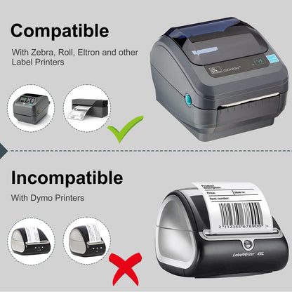 L LIKED 2500 PCS 4"x 6" Thermal Shipping Labels, White Perforated & Strong Adhesive Direct Thermal Labels (250 Labels/Roll), Compatible with Zebra, Rollo, Jadens, Nelko,10 Rolls