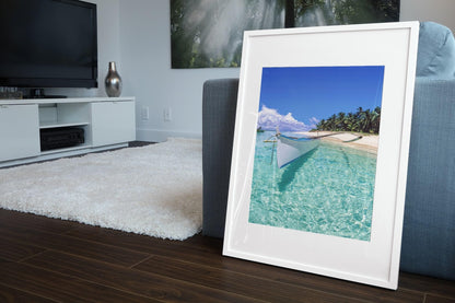 Beach Art Wall Decor Coral Beach Sand Sea Palapa Tropical Palm Tree Photo Sunset Landscape Pictures Ocean Scenic Scenery Nature Photography Paradise Cool Wall Art Print Poster 36x24