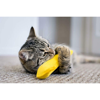 YEOWWW! DuckyWorld 100% ORGANIC CATNIP Leaf & Flower Cat Toy BANANA 3 PACK