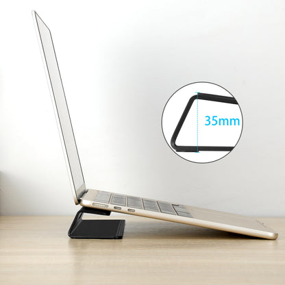 Psitek Portable Laptop Wedge Airflow Cooling Stand, Aluminium Laptops Feet Legs Improved Ergonomics, Stability, and Versatility - Compatible with MacBook and All Laptop, with Ruler