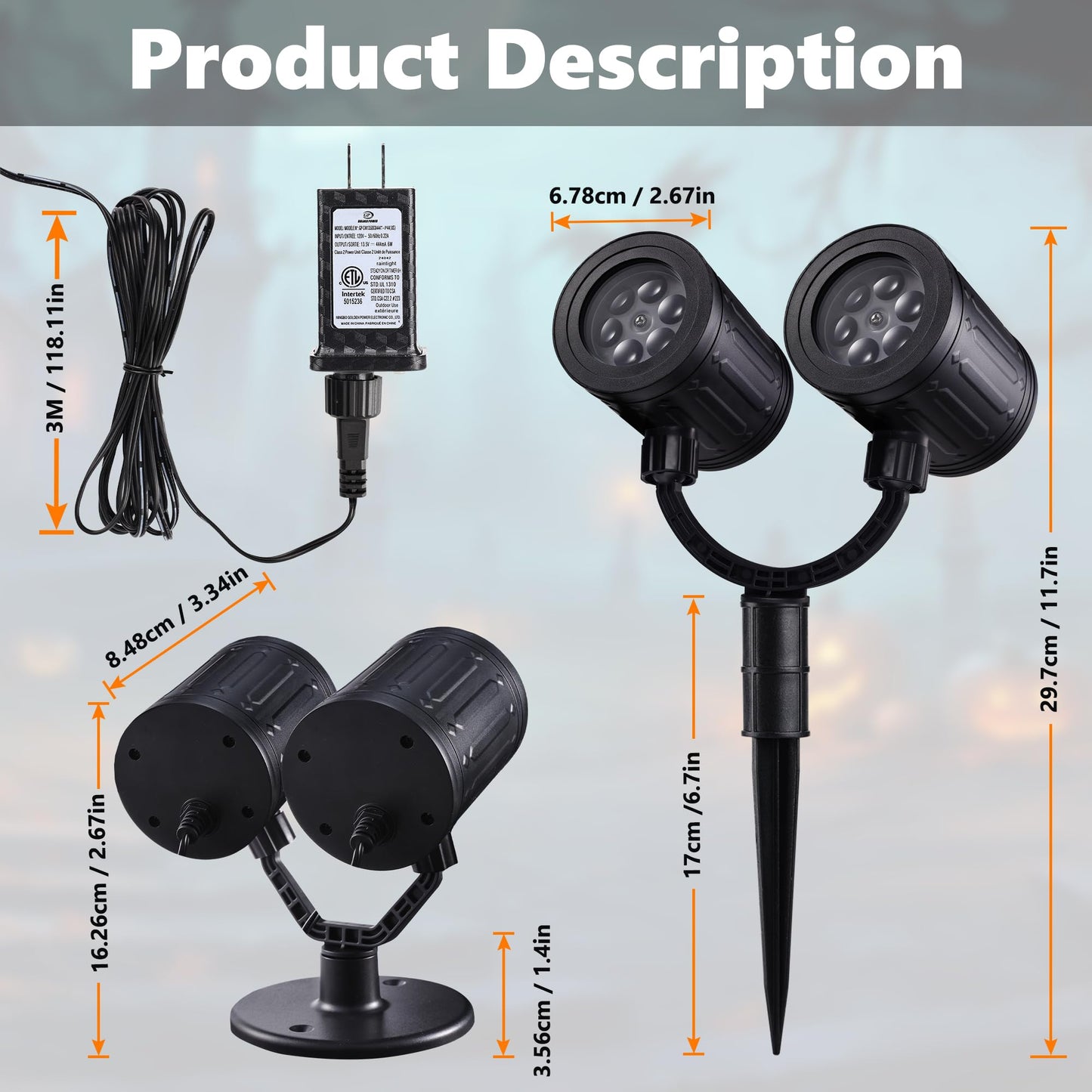 Toodour Snowman & Snowflake Christmas Projector Lights Outdoor, Double Head Dynamic Snowman & Snowflake Projector Lights with Timer, Waterproof White Christmas Light for Yard Wall Indoor Xmas Decor