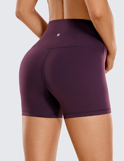 CRZ YOGA Butterluxe Biker Shorts 4" Deep Purple Medium