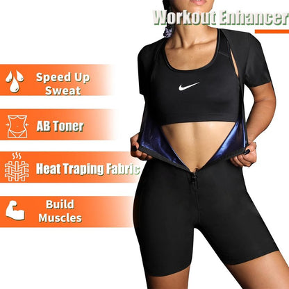 Sauna Suit for Women - 3-in-1 Weight Loss Sweat Vest | Full Body Control & Waist Trainer