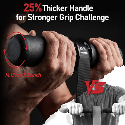 FitBeast Wrist Roller Forearm Strengthener & Forearm Exerciser Set with Adjustable Resistance Grip Strength Trainer & Loading Pin, Fits 1" & 2" Weight Plates for Grip, Wrist & Forearm Training