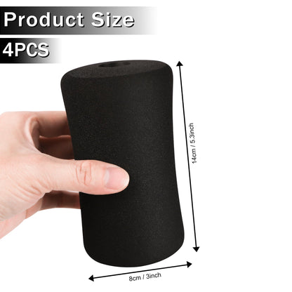 Foam Foot Pads Rollers,Gym Replacement Parts for Leg Pads Set- 4 Pcs Extension Weight Bench,Replacement Set of Rollers with Leg Extension for Weight Training Bench