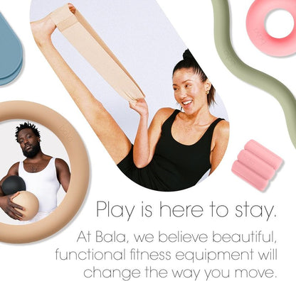 Bala Bands & Bala Balls Home Workout Equipment Bundle - Blush | Fitness Essentials for Effective Workouts