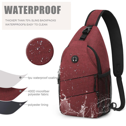 Crossbody Bags for Women Men Trendy Sling Bag Bakpack Casual Chest Bag with Convertible Shoulder Strap