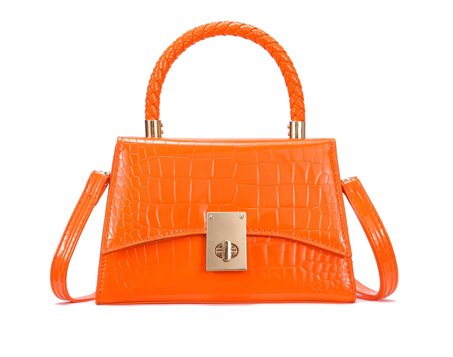 JHVYF Women Small Crossbody Bags Shoulder Bag Classic Satchel Handbags Ladies Cute Purses Satchels bag mini purse Orange