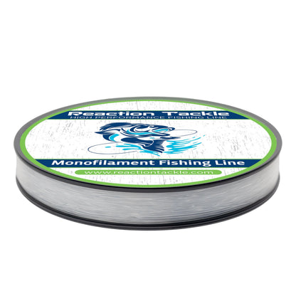 Reaction Tackle Monofilament Fishing Line - Premium Nylon Mono Line, Strong & Abrasion-Resistant, Low Memory for Smooth Long Casts - Freshwater & Saltwater - Clear | 6lb (350 Yards)