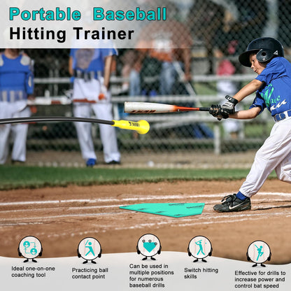 Tomaki Hitting Stick Batting Swing Trainer, Batting Practice Equipment for Baseball and Softball, Ideal One-on-One Coaching Tool for Baseball 54'' (Baseball Swing Trainer)