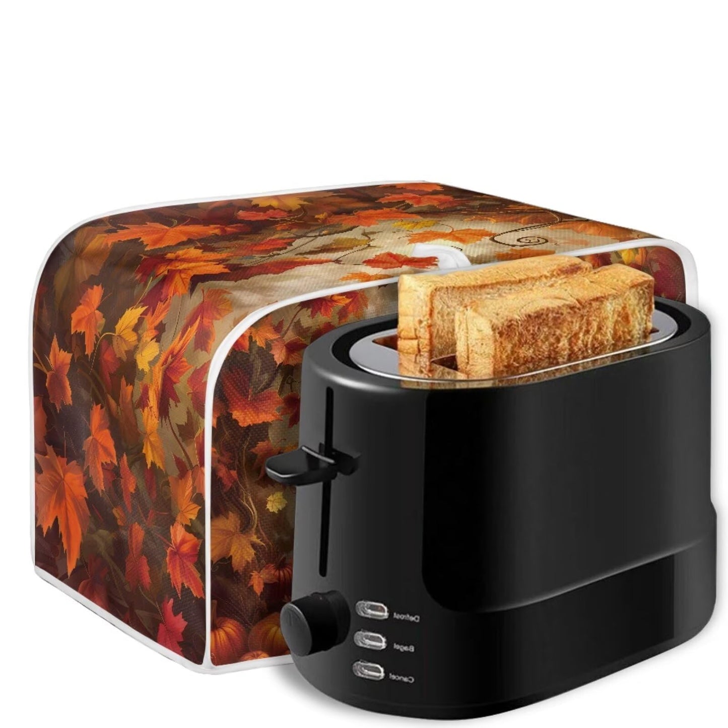 ASQVTIFE Maple Leaf Toaster Covers for Kitchen Fall Decorations for Home 4 Slice Toaster Covers for Kitchen Bread Machine Oven Dust Cover Thanksgiving Decoration Greasy Protection Anti Sputtering
