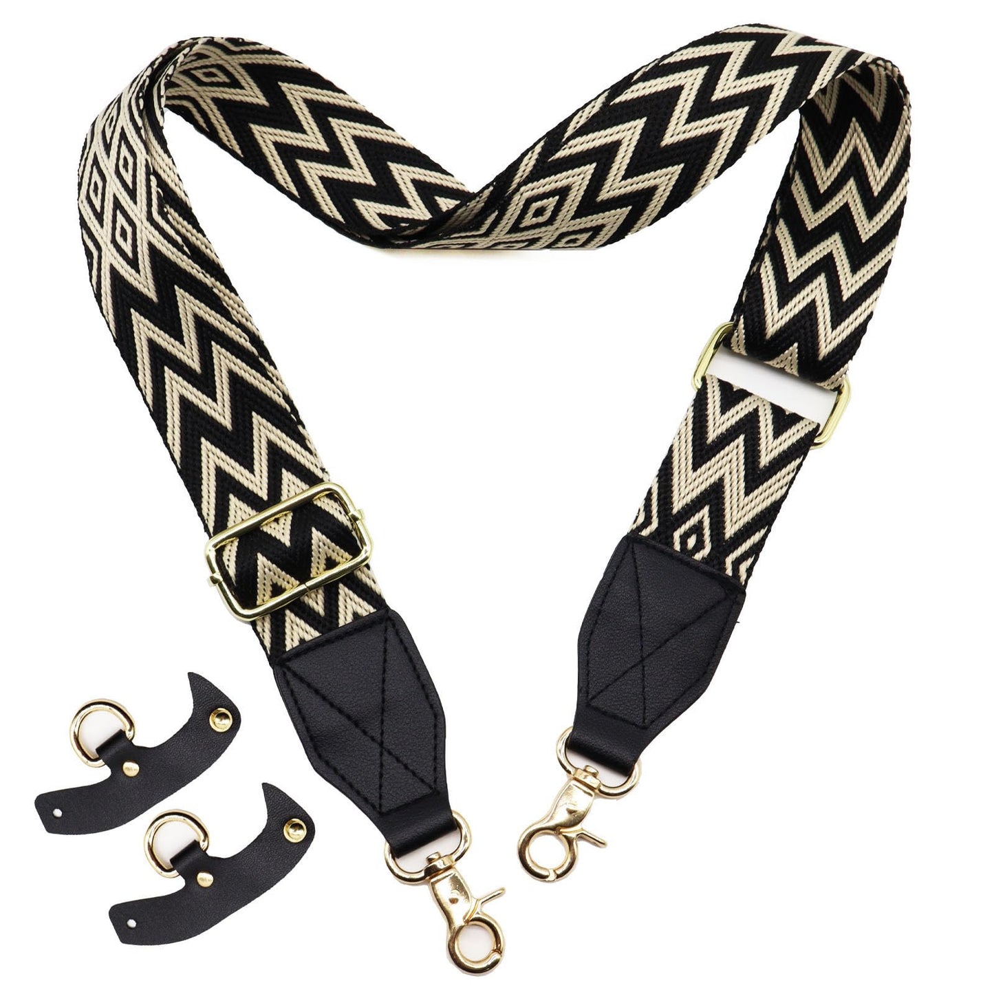Purse Strap Handbag Accessories Crossbody Bag Adjustable Replacement Conversion Kit,Black Bag Straps for Large Shoulder Bag